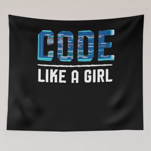 Item preview, Code Like A Girl, Female Coder Gift designed and sold by Noussairox.