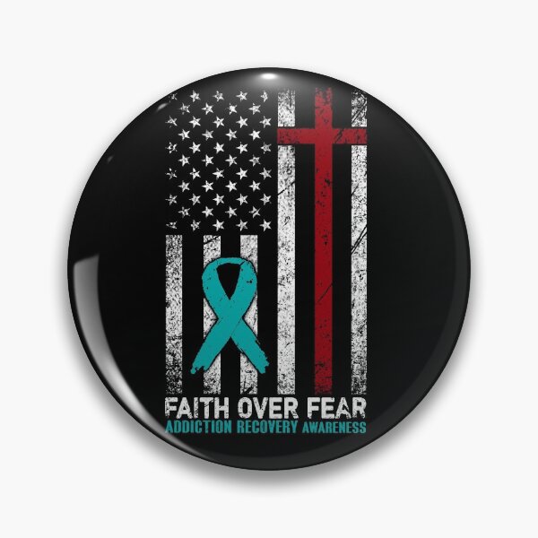 Item preview, Faith Over Fears Christian Cross Addiction Recovery Awareness designed and sold by Brad-FI.