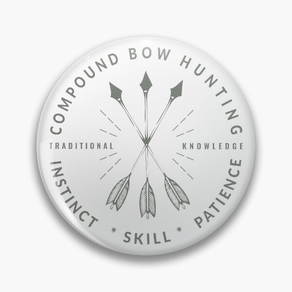 Item preview, Compound Bow Hunting, Traditional Knowledge - Instinct Skill Patience, Traditional Bow Arrow Hunter gift designed and sold by VisionQuestArts.
