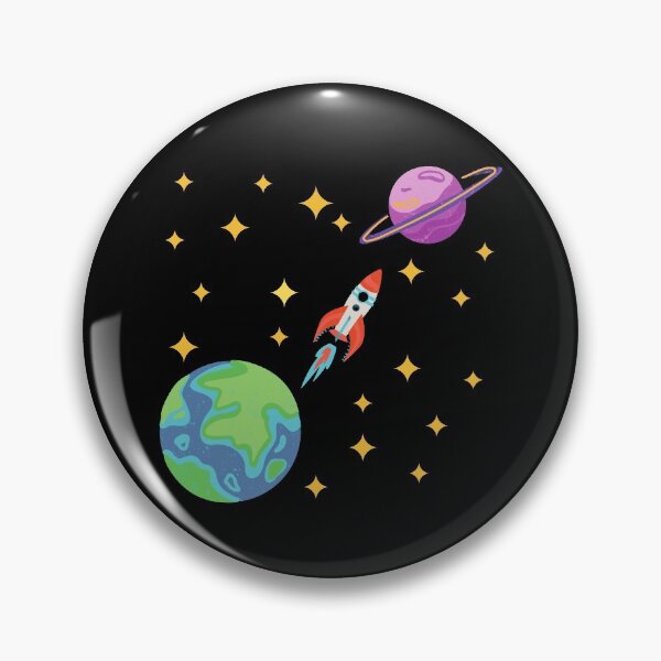 Aperçu de l'œuvre Espace incroyable, fusée, terre et planète créée et vendue par RirisGlam.