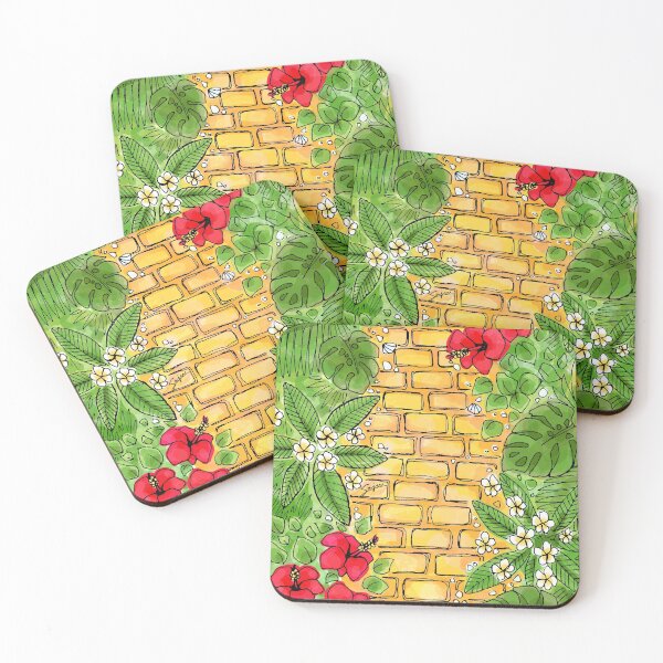 Item preview, Yellow Brick Road Aloha - Find joy in the journey, your freedom, challenge, in tropical climate designed and sold by SajuArtZen.