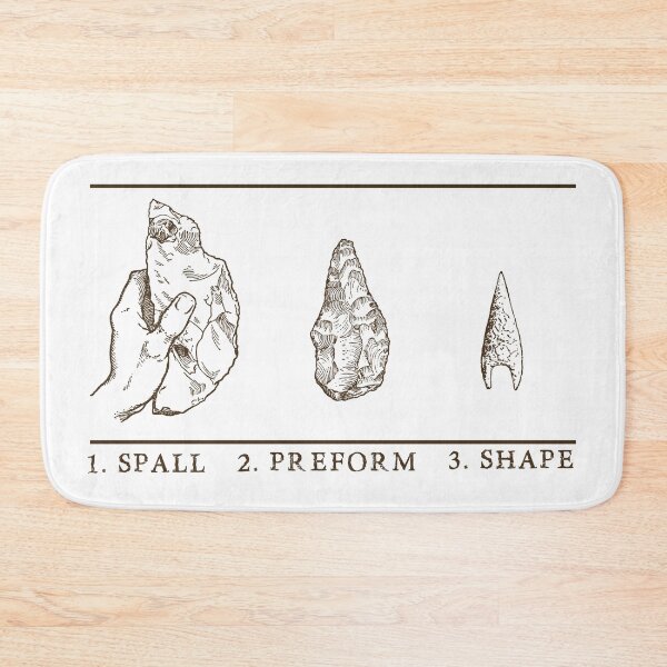 Item preview, Flintknapping Process Steps T-shirt, Flint Knapping, Lithic Reduction, Tee, Men's shirt, Unisex Shirt, Flintknapper gift, Bushcraft Skills designed and sold by VisionQuestArts.