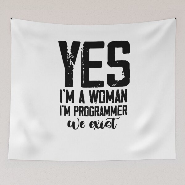 Item preview, Yes I'm A Woman Yes I'm Programmer we exist ,Strong Female Programmer designed and sold by Noussairox.
