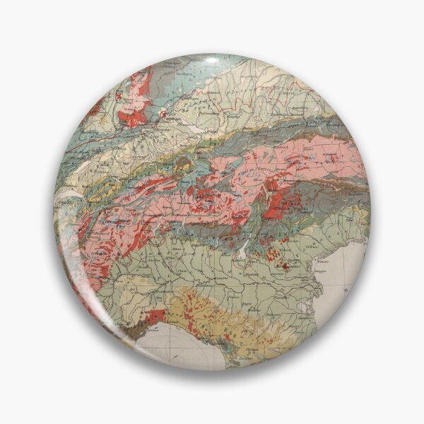 Item preview, Vintage Alps Geology Map (1921) Vintage Swiss Mountain Range Geologic Atlas designed and sold by BravuraMedia.