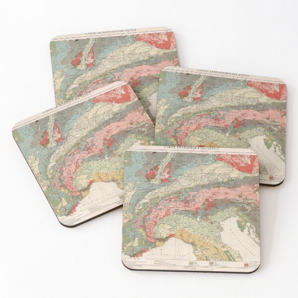 Item preview, Vintage Alps Geology Map (1921) Vintage Swiss Mountain Range Geologic Atlas designed and sold by BravuraMedia.