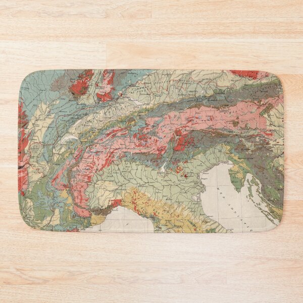 Item preview, Vintage Alps Geology Map (1921) Vintage Swiss Mountain Range Geologic Atlas designed and sold by BravuraMedia.