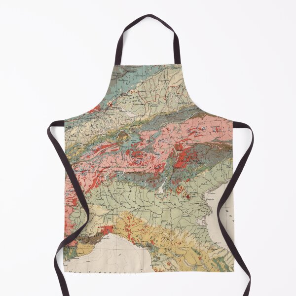 Item preview, Vintage Alps Geology Map (1921) Vintage Swiss Mountain Range Geologic Atlas designed and sold by BravuraMedia.