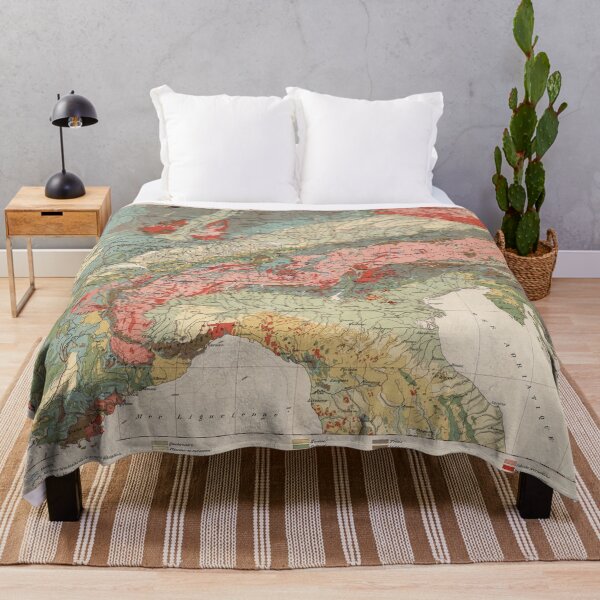 Item preview, Vintage Alps Geology Map (1921) Vintage Swiss Mountain Range Geologic Atlas designed and sold by BravuraMedia.