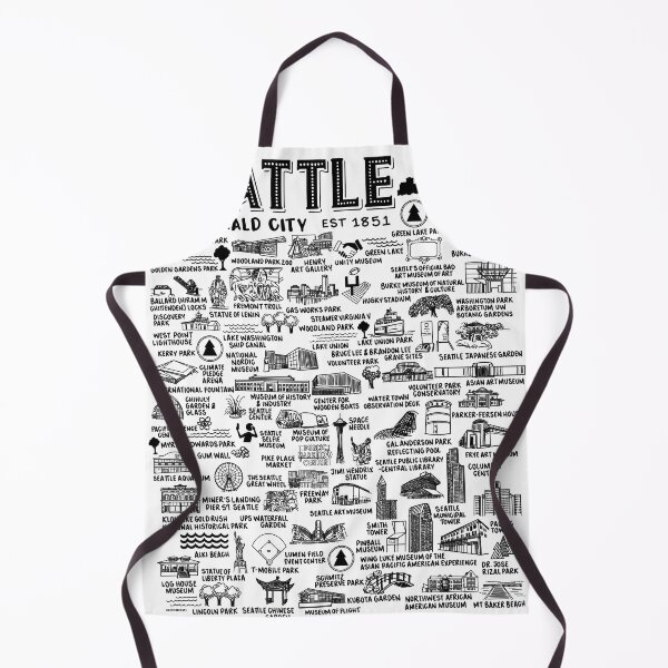 Aperçu de l'œuvre Art de la carte de Seattle créée et vendue par fiberandgloss.