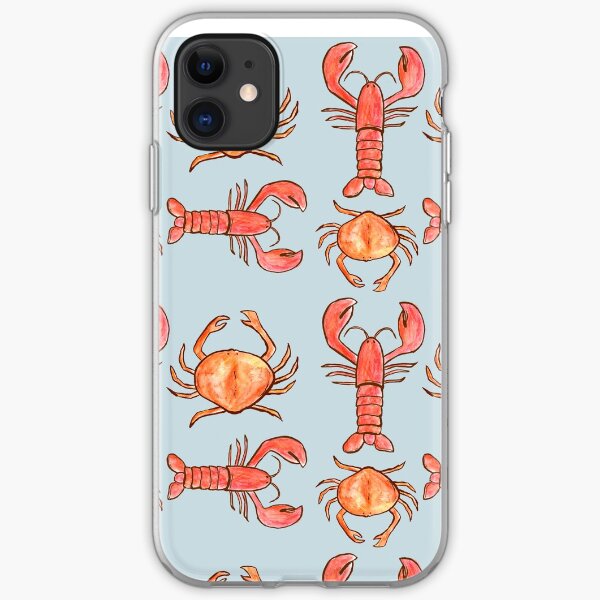 Lobster and Crab Pattern iPhone Soft Case
