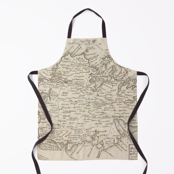 Item preview, Old Antigua Map (1747) Vintage Waladli Island Atlas designed and sold by BravuraMedia.