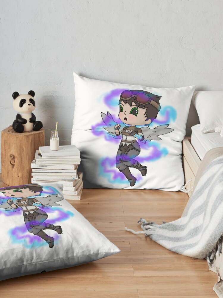 Alternate view of Chibi tannis fan art Floor Pillow
