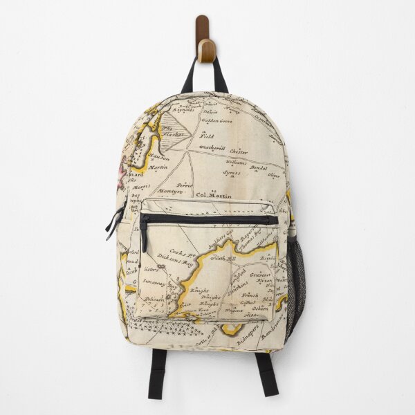Item preview, Old Antigua Map (1736) Vintage Waladli Island Atlas designed and sold by BravuraMedia.