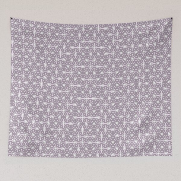 Item preview, Heliotrope Gray Asanoha - Japanese Traditional Pattern designed and sold by KinitaDesign.
