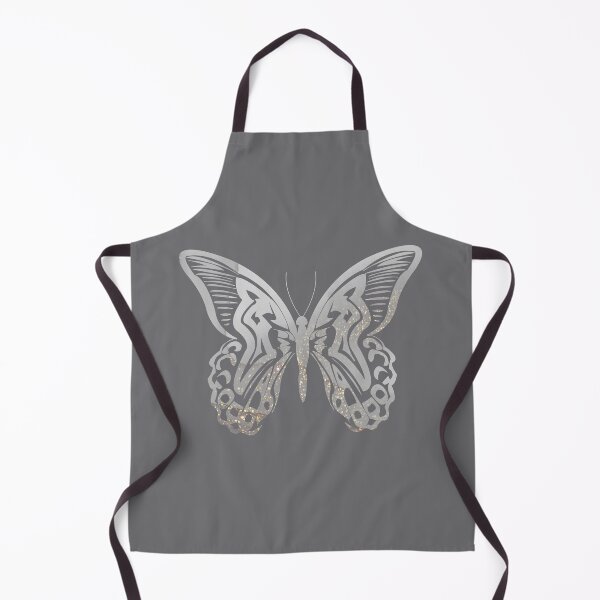 Item preview, Beautiful intricate abstract glitter butterfly outline- for lovers of butterflies. Soft and dark grey - Caroline Laursen original designed and sold by Caroline Laursen.