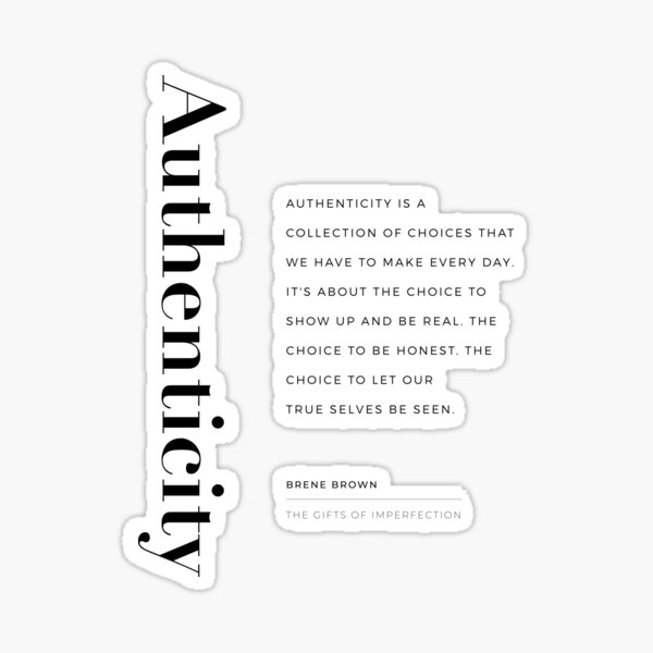 Item preview, Authenticity by Brene Brown designed and sold by The Art of the  Pause.