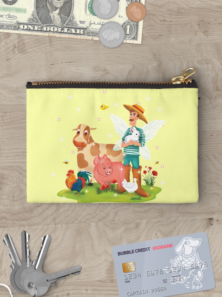 Thumbnail 3 of 4, Zipper Pouch, Magical Fairy Farm Life With Jonathan The Fairy Farmer™ designed and sold by TeelieTurner.