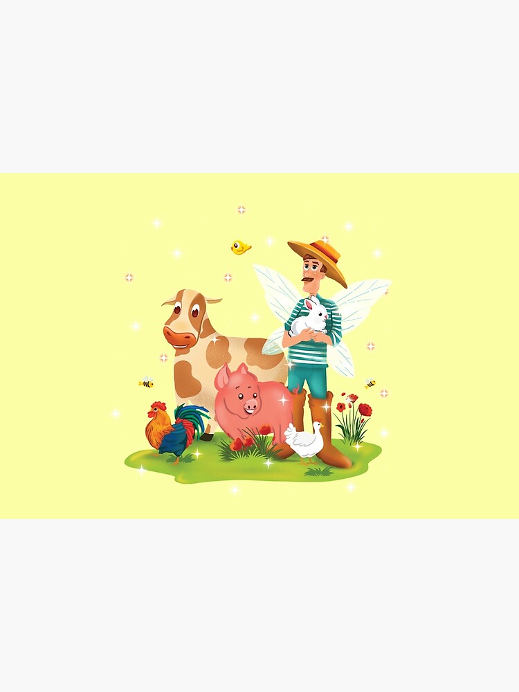 Thumbnail 6 of 6, Bath Mat, Magical Fairy Farm Life With Jonathan The Fairy Farmer™ designed and sold by TeelieTurner.