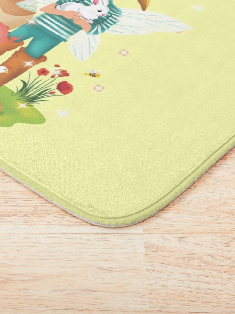Thumbnail 3 of 6, Bath Mat, Magical Fairy Farm Life With Jonathan The Fairy Farmer™ designed and sold by TeelieTurner.