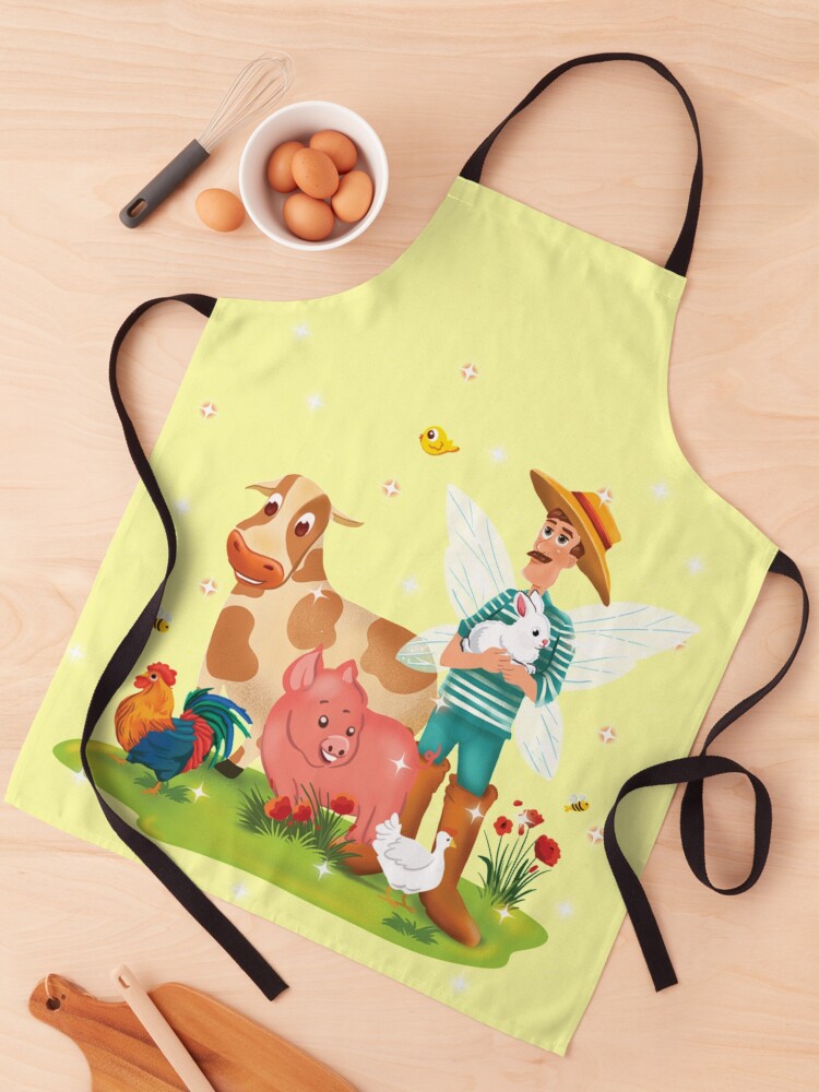 Thumbnail 1 of 6, Apron, Magical Fairy Farm Life With Jonathan The Fairy Farmer™ designed and sold by TeelieTurner.