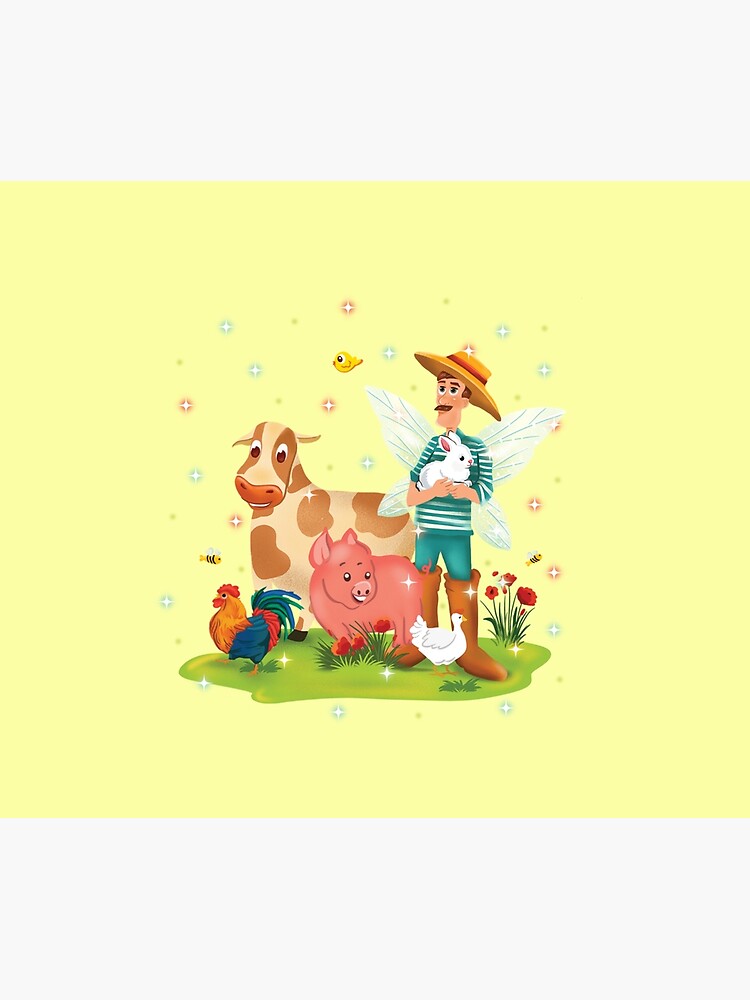 Thumbnail 5 of 5, Shower Curtain, Magical Fairy Farm Life With Jonathan The Fairy Farmer™ designed and sold by TeelieTurner.