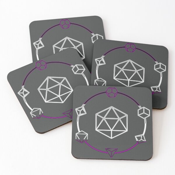 Item preview, Asexual Pride Dice designed and sold by RoleCallDnD.