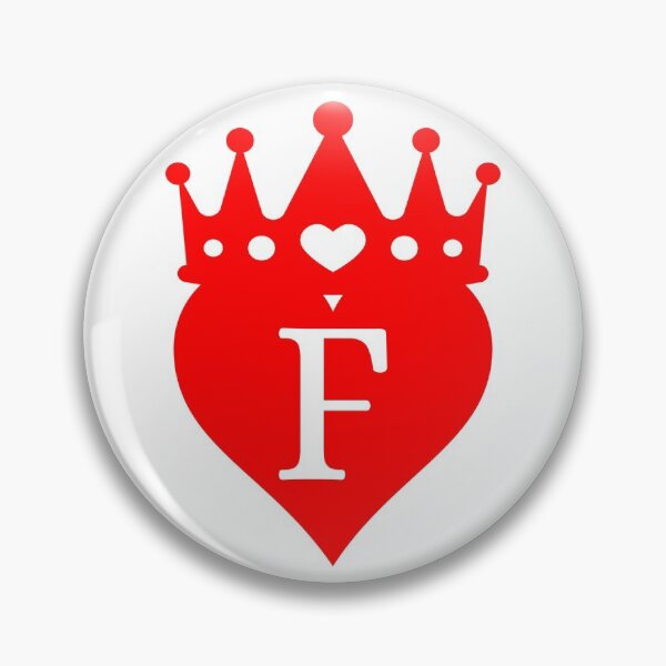 Item preview, crowned red heart with letter F designed and sold by ronaldsonou.