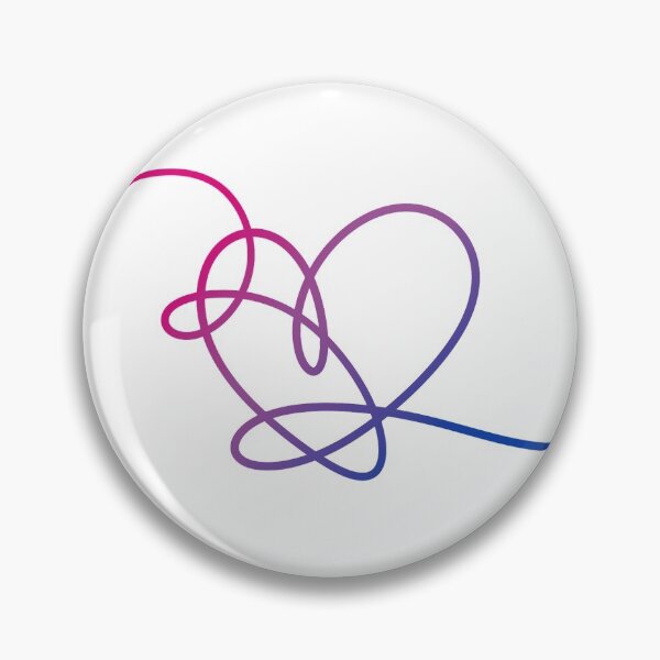 Item preview, BTS Love Yourself Bisexual Pride Heart designed and sold by swim4hope.
