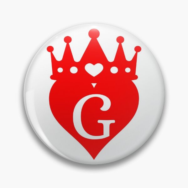 Item preview, crowned red heart with letter G designed and sold by ronaldsonou.