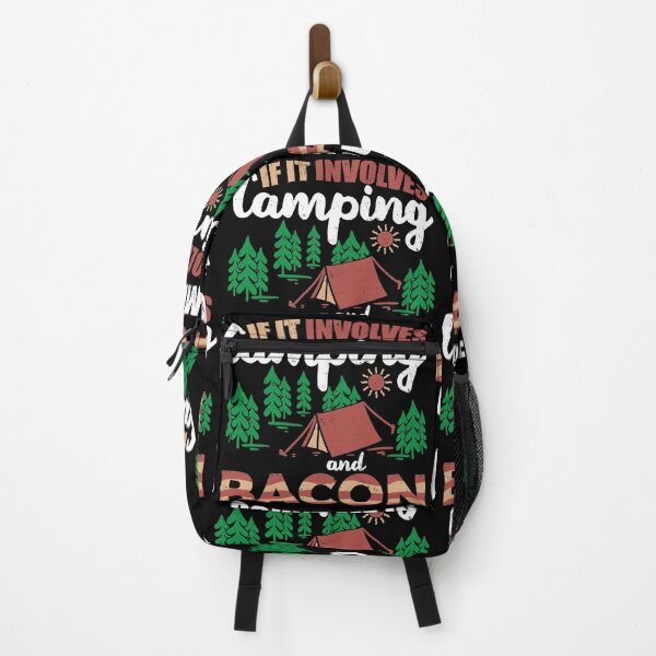 Item preview, If It Involves Camping And Bacon Count Me In | Sizzling Strips Of Pork designed and sold by GravitiTees.