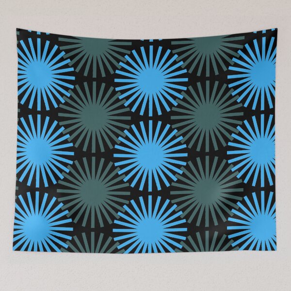 Item preview, TRIPPY ILLUSION | 3D DESIGN | 3D EFFECT | BROWN | BABY BLUE | ALL OVER | FULL PATTERN DESIGN designed and sold by desiigned.