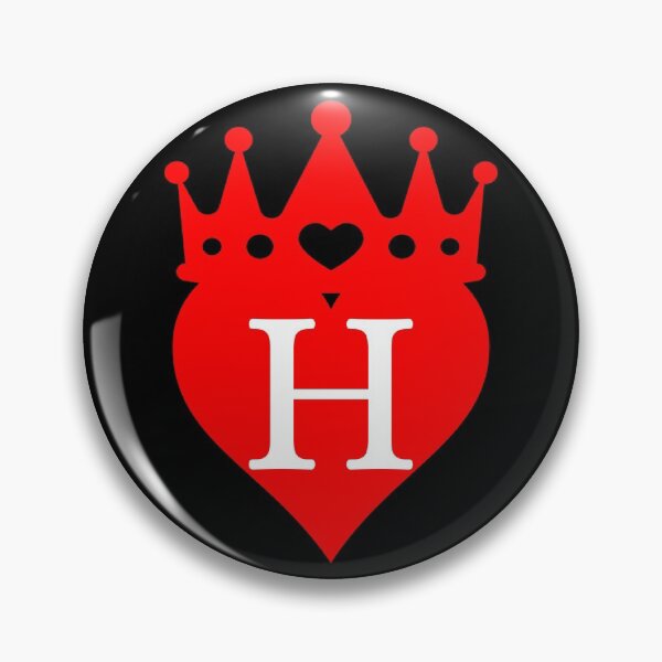 Item preview, king or queen crowned red heart with letter H designed and sold by ronaldsonou.