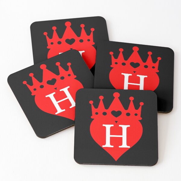 Item preview, king or queen crowned red heart with letter H designed and sold by ronaldsonou.