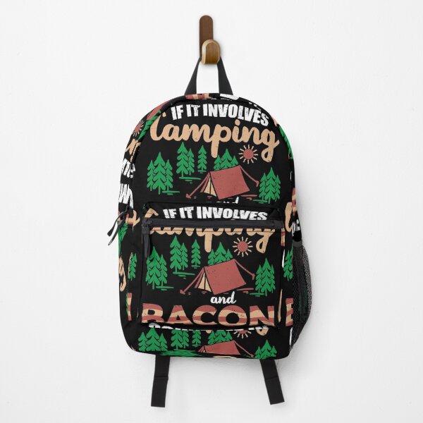 Item preview, If It Involves Camping And Bacon Count Me In | Sizzling Strips Of Ham designed and sold by GravitiTees.