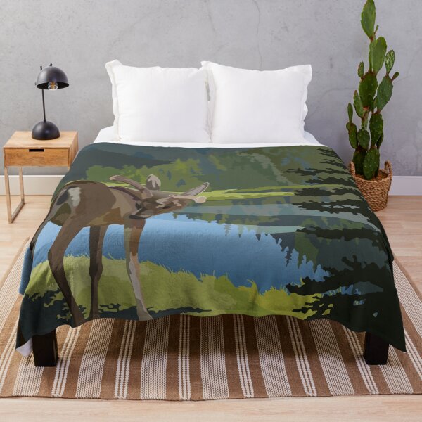 Item preview, Deer Snow Mountains Lakes and Streams designed and sold by jeff-jones.