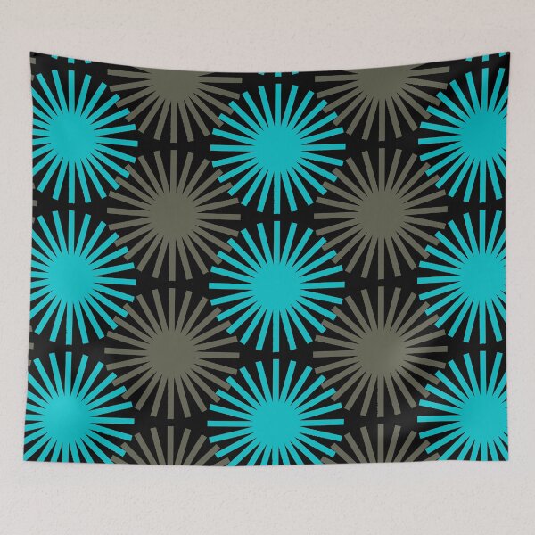 Item preview, TRIPPY ILLUSION | 3D DESIGN | 3D EFFECT | BROWN | BABY BLUE | ALL OVER | FULL PATTERN DESIGN designed and sold by desiigned.