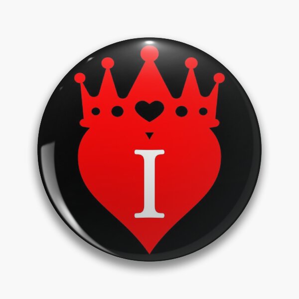 Item preview, king or queen crowned red heart with letter I designed and sold by ronaldsonou.