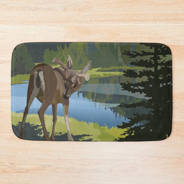 Item preview, Deer Snow Mountains Lakes and Streams designed and sold by jeff-jones.