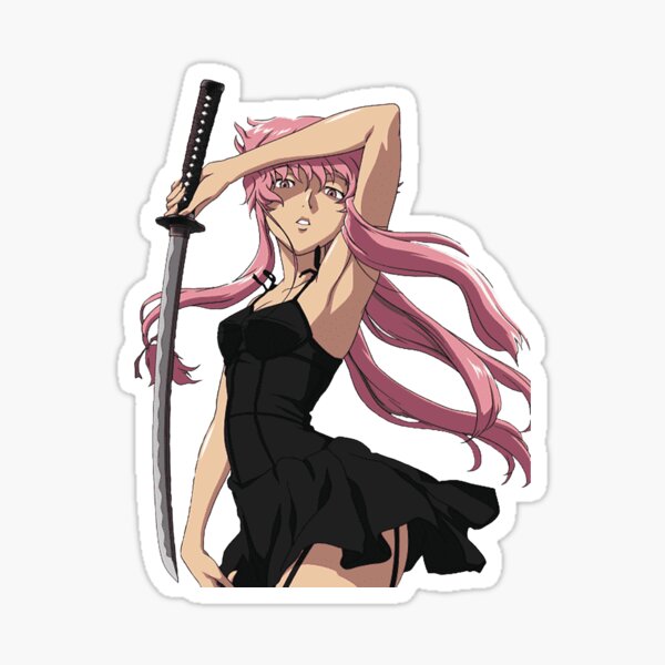  Gasai Yuno Mirai Nikki Car Graphic Van GTR - Sticker Graphic -  Weatherproof & Long Lasting Sticker : Sports & Outdoors