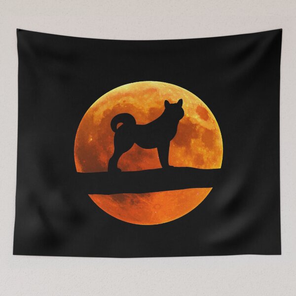 Item preview, Shiba Inu Dog Silhouette Moon Shiba Inu lover designed and sold by alaechamlal.