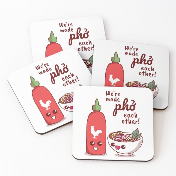 Item preview, We're Made Pho Each Other Kawaii Cute designed and sold by MeowsAndMakes.