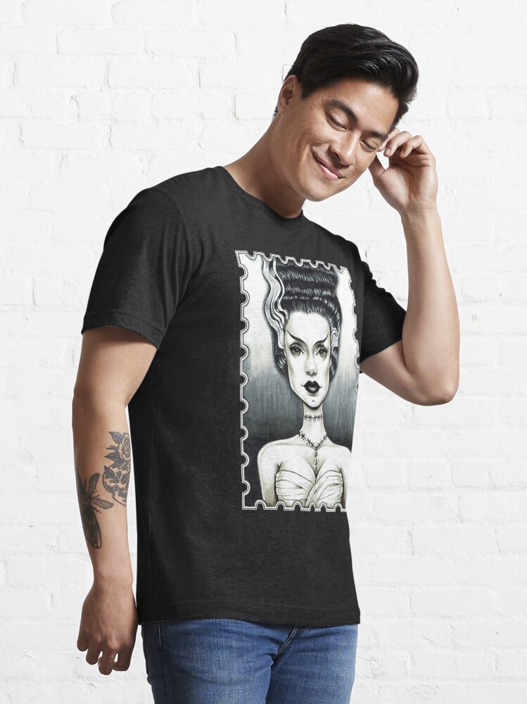 Bride of Frankenstein Movie T-Shirt, Men's, Size Small cotton black type Vintage Second Hand main image 1