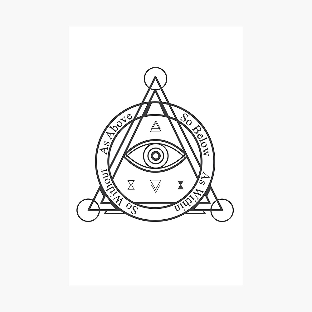 As Above So Below Quote As Above, So Below, As Within, So Without [Light]" Poster By Tayrobertsart  | Redbubble