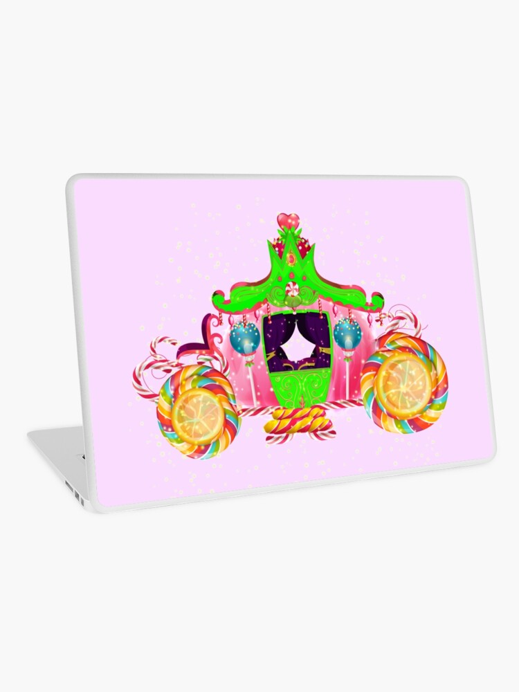Thumbnail 1 of 2, Laptop Skin, Gigi’s Magical Candy Carriage™ designed and sold by TeelieTurner.