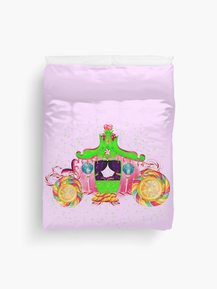 Thumbnail 1 of 2, Duvet Cover, Gigi’s Magical Candy Carriage™ designed and sold by TeelieTurner.