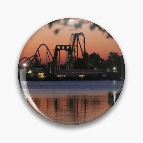 Item preview, Sunset Silhouette Rollercoaster Reflections designed and sold by MarkGoughImages.
