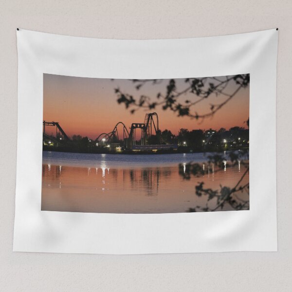 Item preview, Sunset Silhouette Rollercoaster Reflections designed and sold by MarkGoughImages.