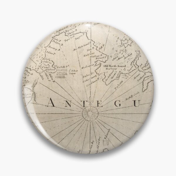 Item preview, Old Antigua Map (1794) Vintage Waladli Island Atlas designed and sold by BravuraMedia.