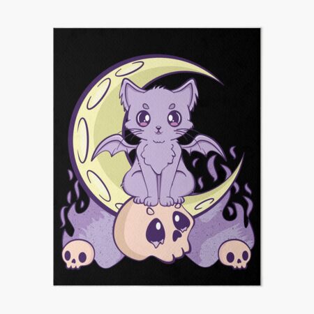 Anime Kawaii Pastel Goth Gothic Halloween Gothic Girl Pastel Wiccan Pagan  Anime Nu Goth Grunge Throw Pillow, 16x16, Multicolor