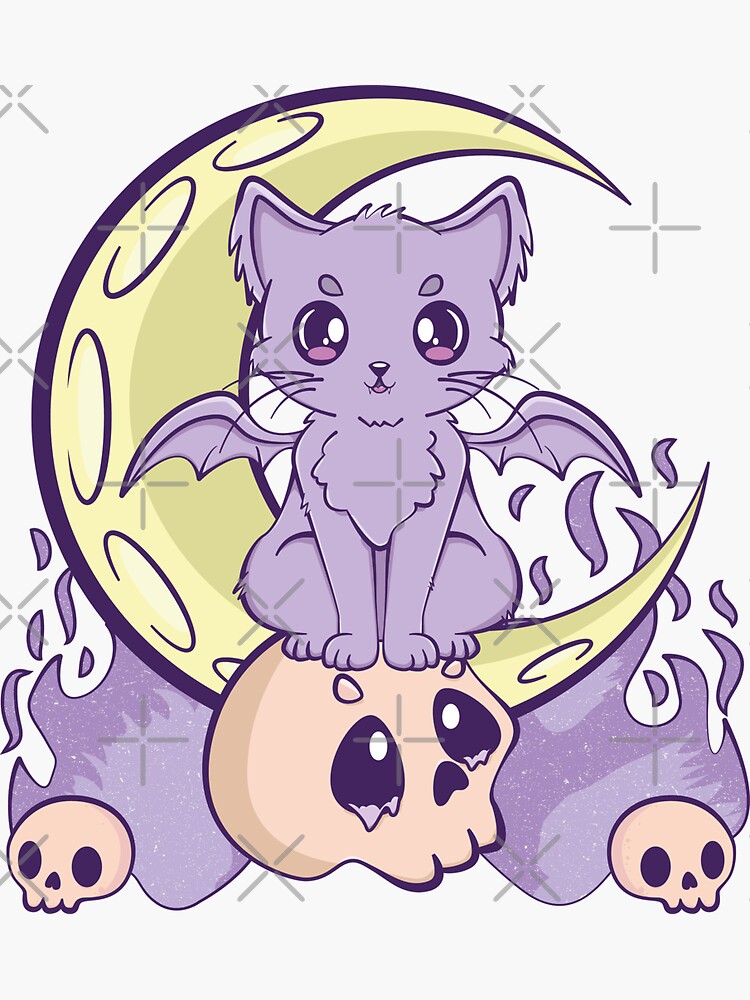 Nu Goth, Pastel Goth Aesthetic, Witchy Creepy Cute' Sticker